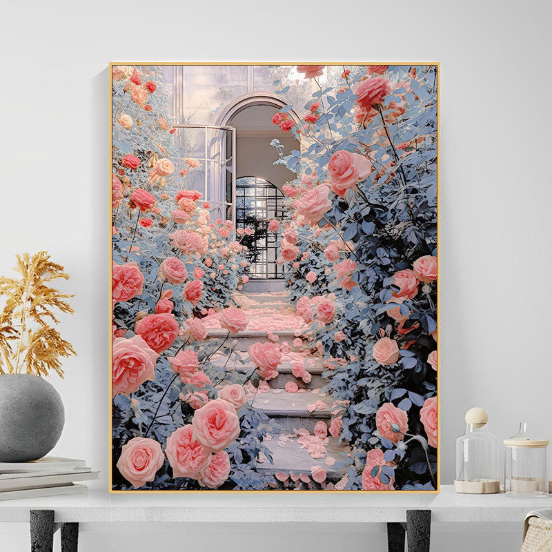 Floral Garden Scene Wall Art Kalsten