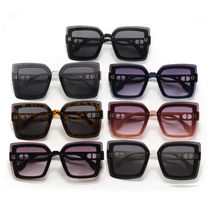 Ladies fashionable oversized sunglasses in geometric design Kalsten