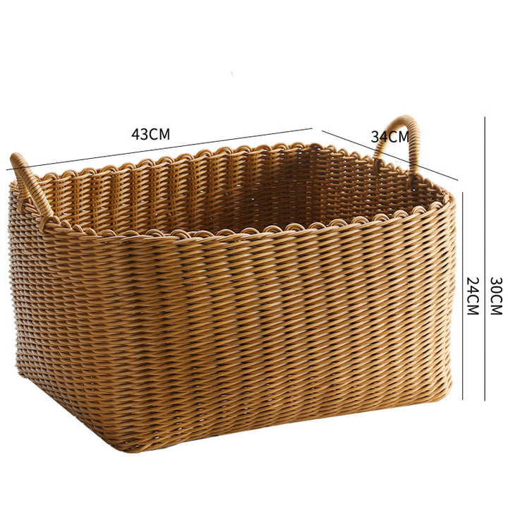 Unisex Braided Storage Basket with Practical Handle Kalsten
