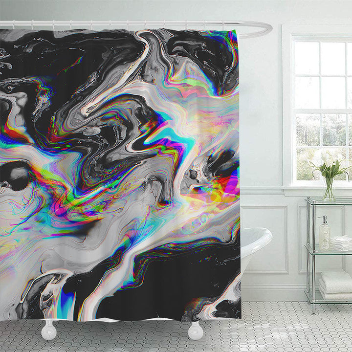 Elegant Marble-Patterned Shower Curtain Kalsten