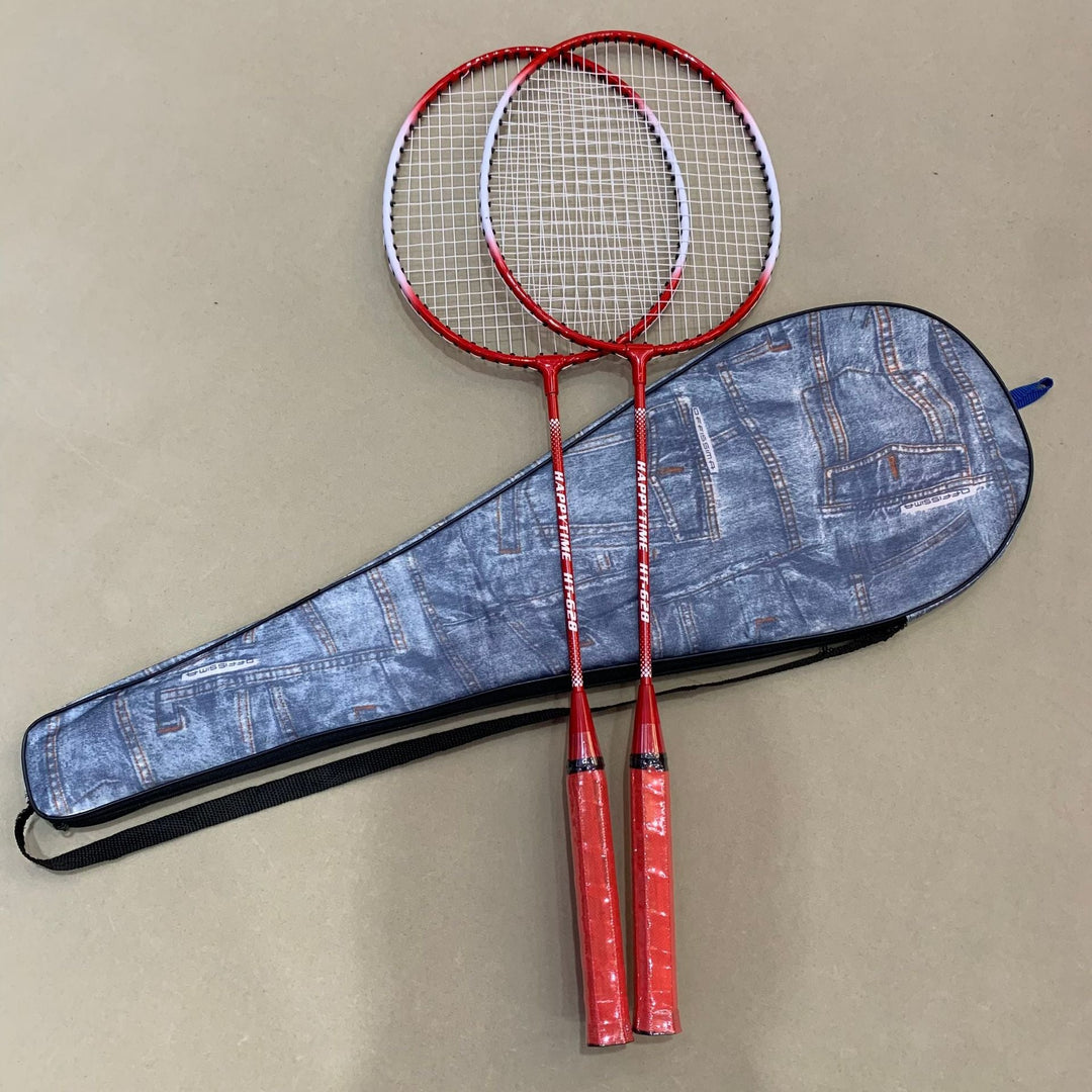 Badminton Racket Set with Multicolored Rackets and Protective Cover Kalsten