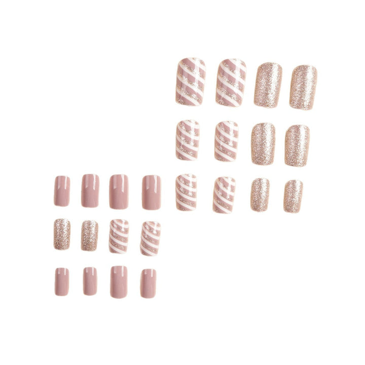 Glittery Press-On Nail Tips Set Kalsten
