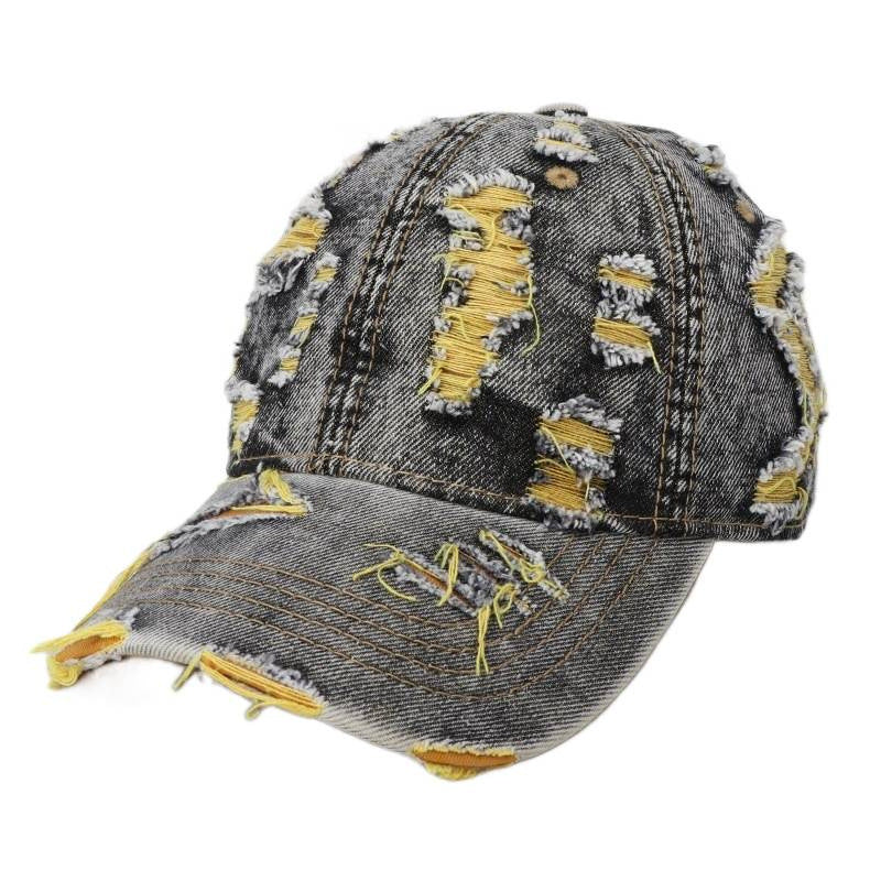 Women's Distressed Denim Baseball Cap Kalsten