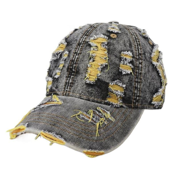 Women's Distressed Denim Baseball Cap Kalsten