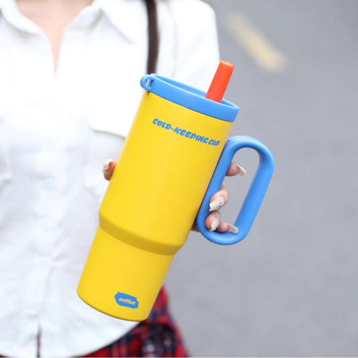 Women's insulated cup with practical straw Kalsten