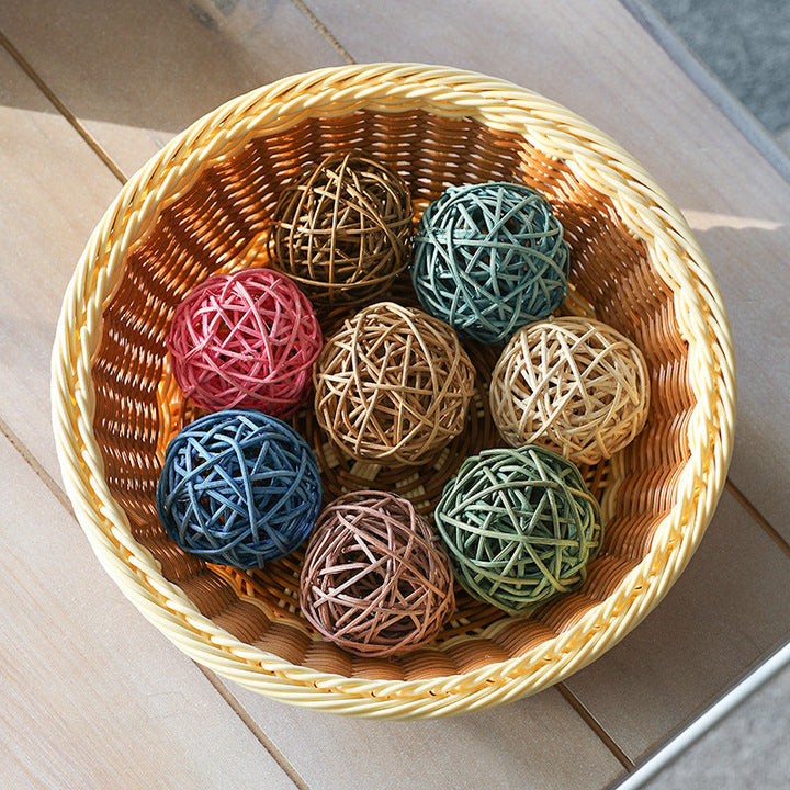 Unisex Handwoven Decorative Basket with Natural Shape Kalsten