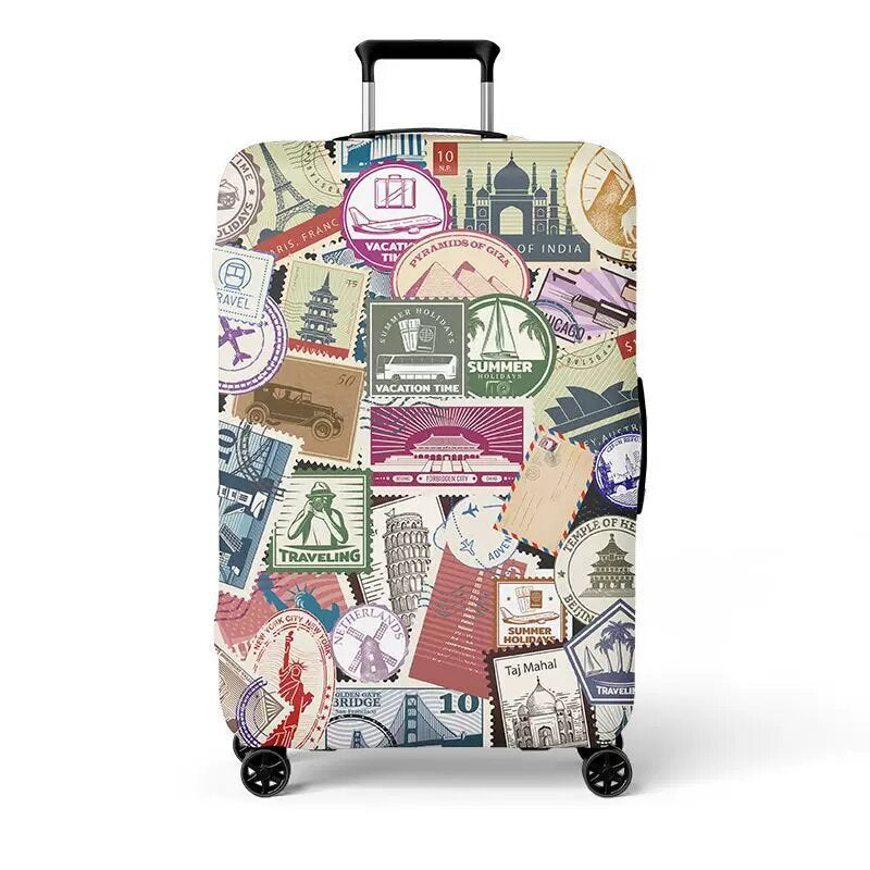 Women's hard shell suitcase with exciting travel motif Kalsten