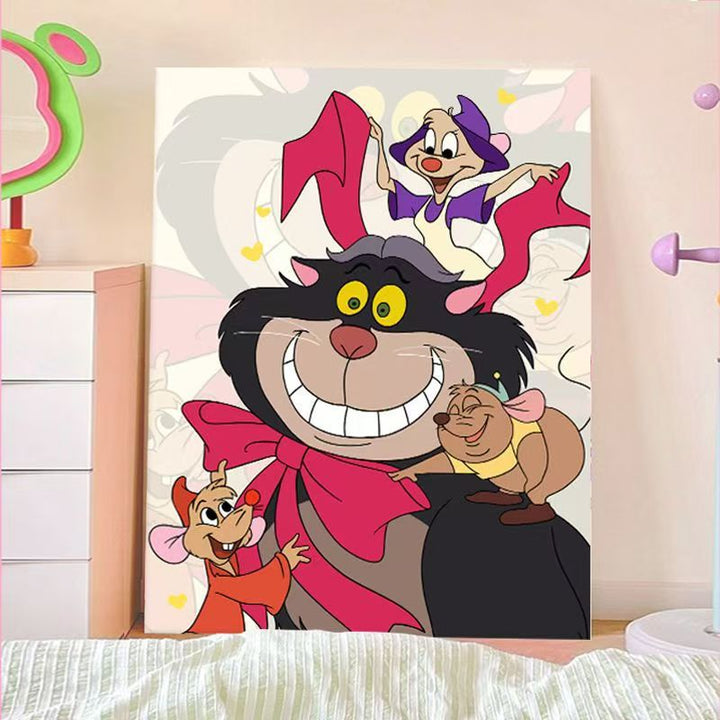 Playful Cartoon Cat Wall Art Kalsten