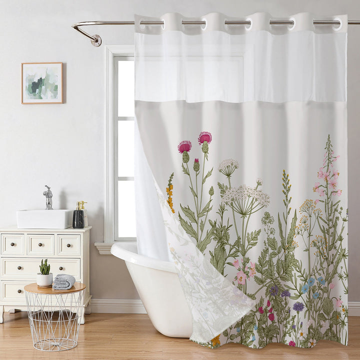 Artistic Floral Shower Curtain Kalsten