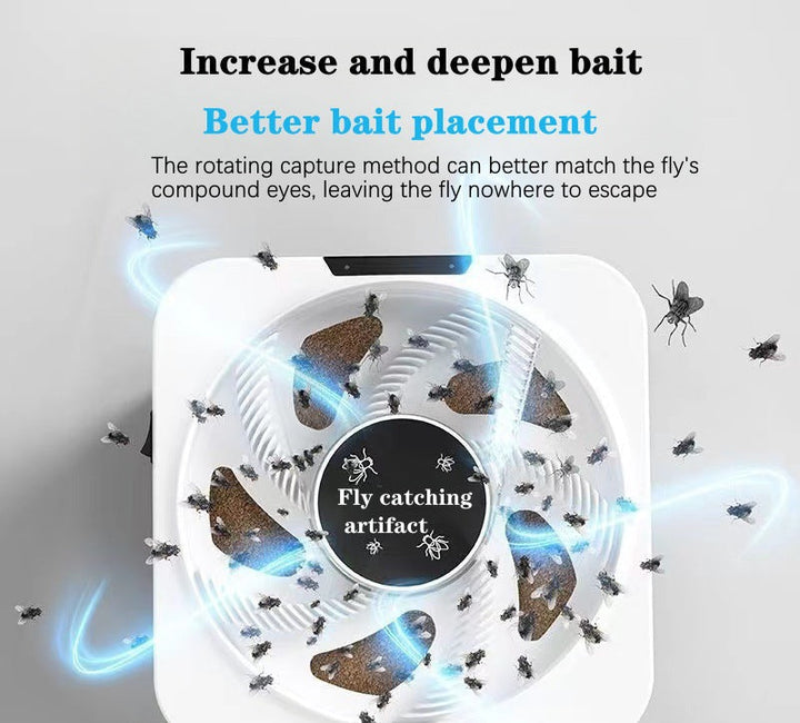 Electric automatic fly catcher with removable collection tray and quiet motor Kalsten