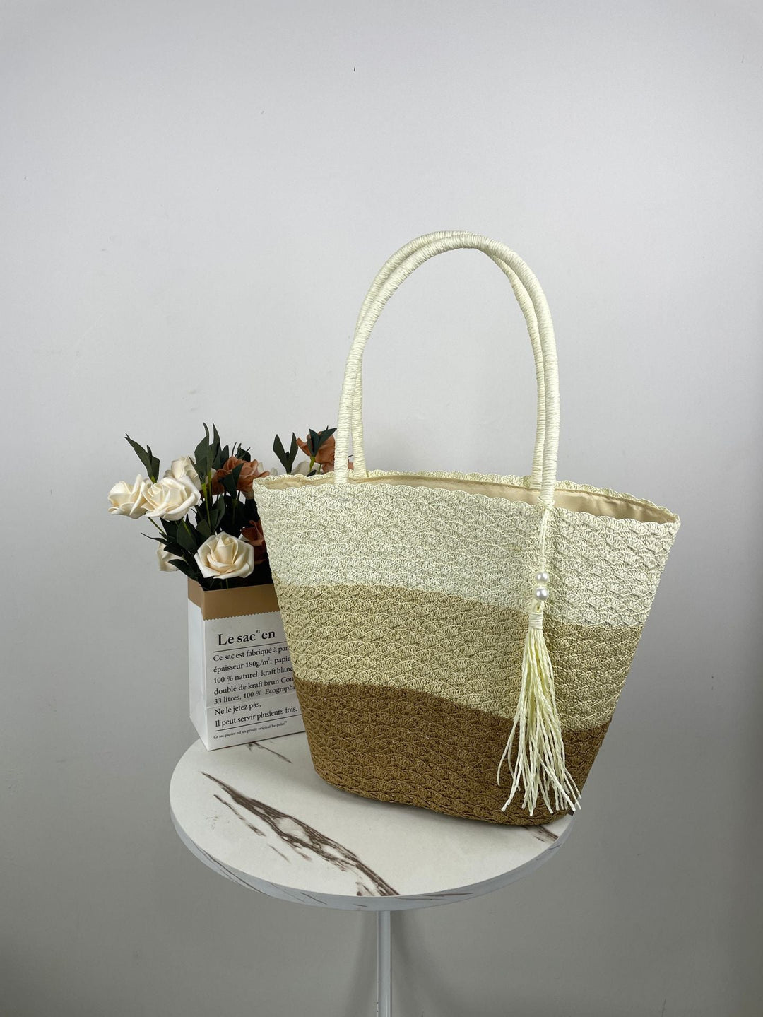 Trendy Woven Beach Bag Kalsten