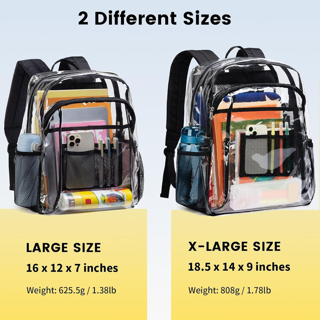 Transparent school bag with breathable mesh pockets Kalsten