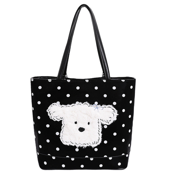 Plush shoulder bag with playful dog motif Kalsten