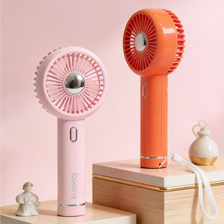 Ladies portable USB hand fan with ergonomic grip and variable speed control Kalsten
