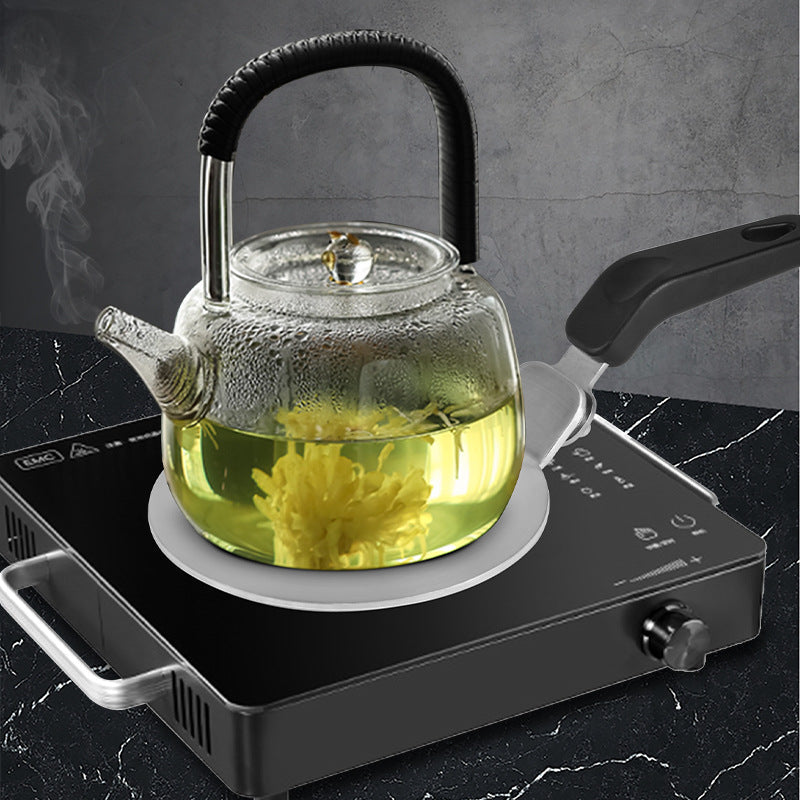 Stainless steel flat griddle pan with heat-diffuser handle Kalsten