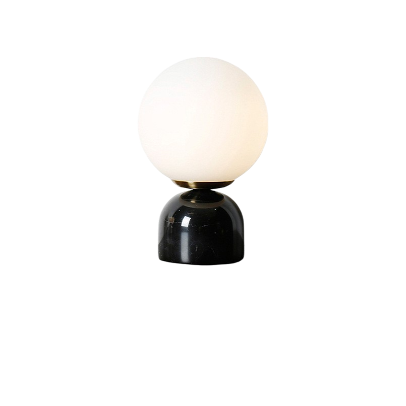 Marnor | Marble Table Lamp with Glass Shade – Scandinavian Minimalist Design | Kalsten