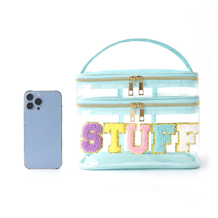 Plastic cosmetic box with two compartments Kalsten