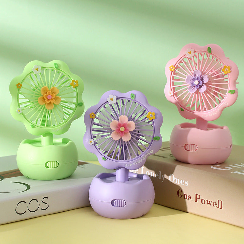 Women portable flower design mini fan Kalsten
