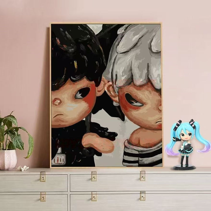 Playful Character Illustration Canvas Art Kalsten