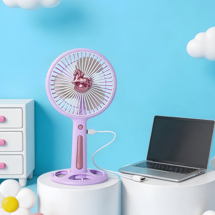 Women's Portable Handheld Fan with Flexible Angle and USB Connection Kalsten