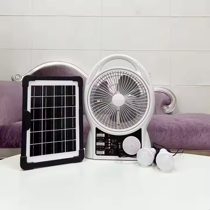 Ladies portable solar fan with LED lights Kalsten