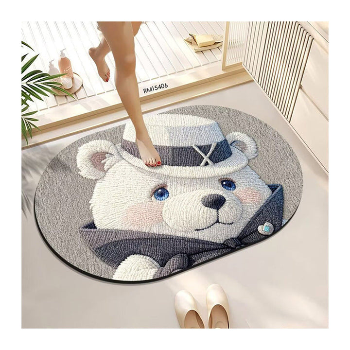 Adorable Animal-Themed Bath Mat Kalsten