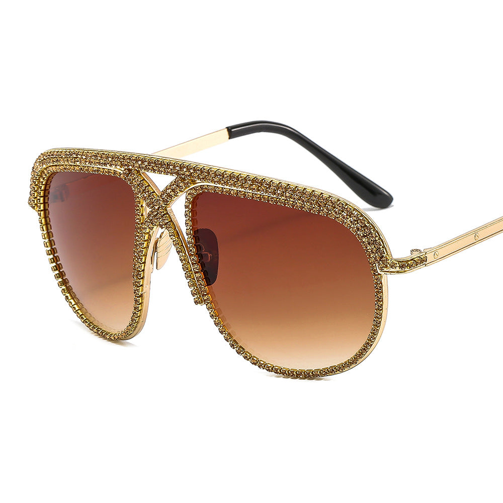 Ladies elegant sunglasses with glittering frame and gradient lenses Kalsten