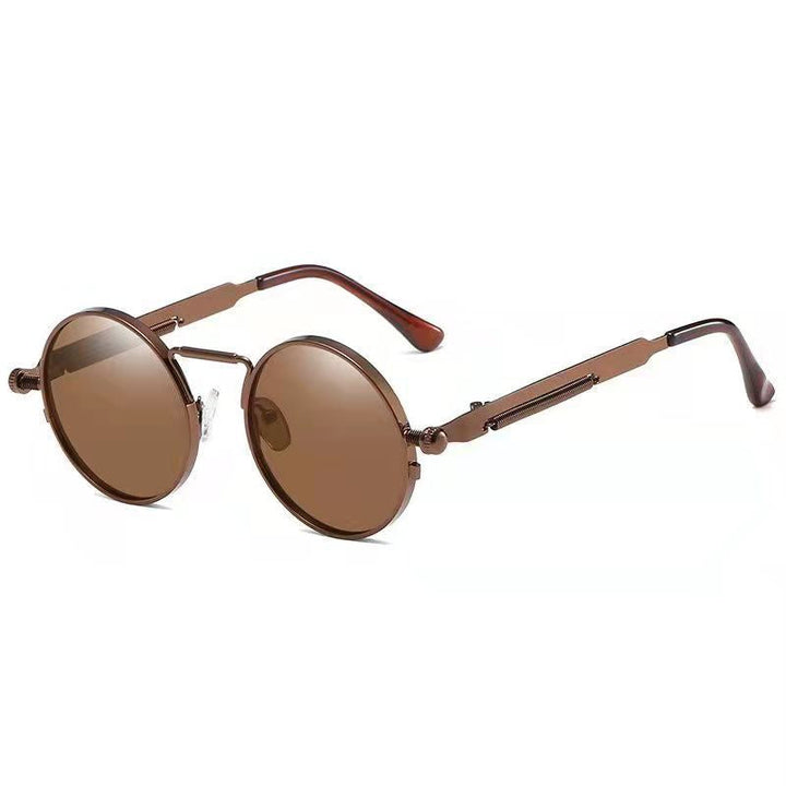 Ladies Round Metal Sunglasses with Mirrored Lenses Kalsten