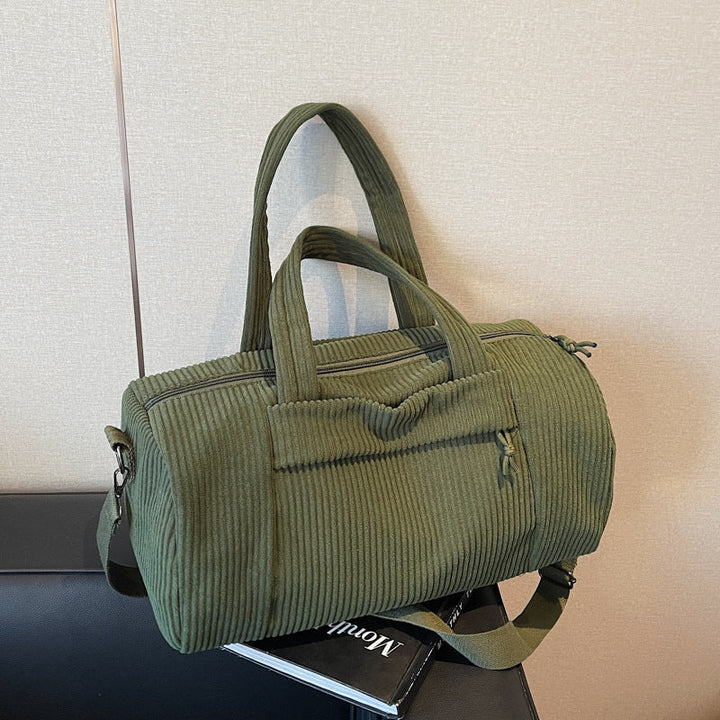 Sporty Travel Bag Made of Soft Cord Material with Adjustable Shoulder Strap Kalsten