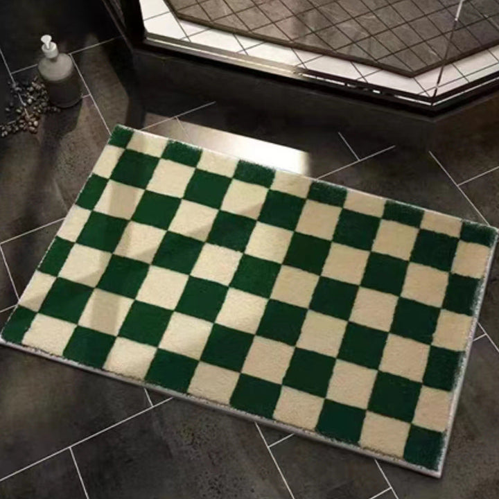 Stylish Checkered Bath Mat Kalsten
