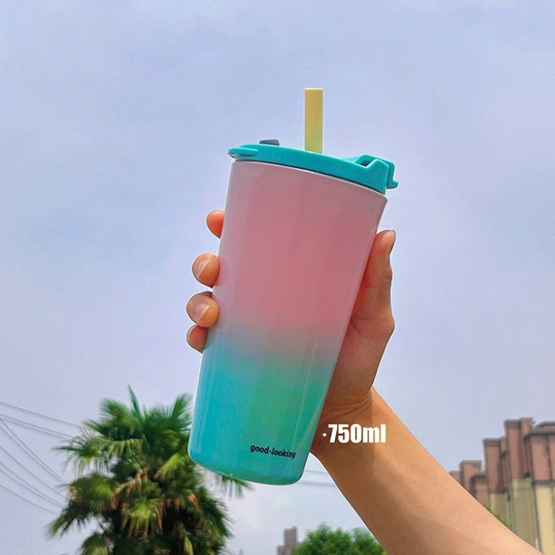 Ladies Insulated Drinking Cup with Lid and Straw Kalsten