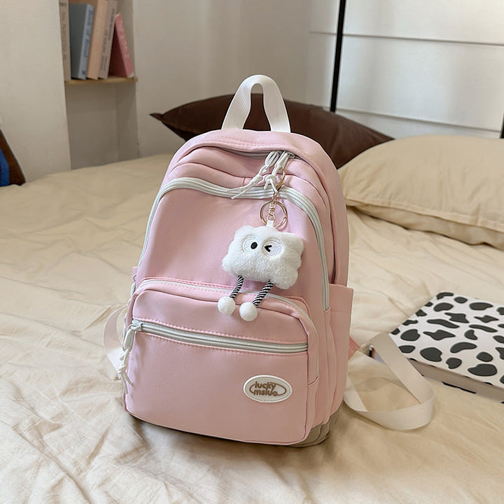 Cute Compact Multi-Pocket School Backpack
