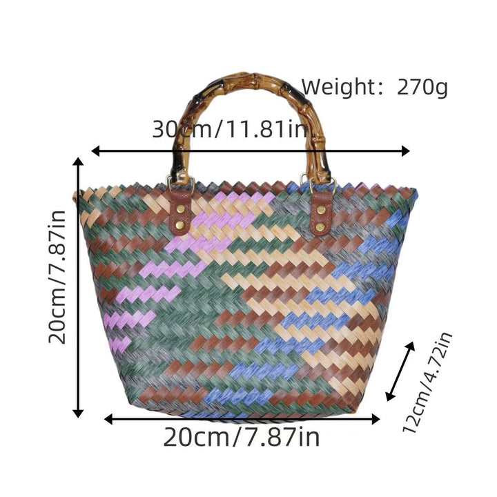 Braided tote bag with ergonomic handles Kalsten