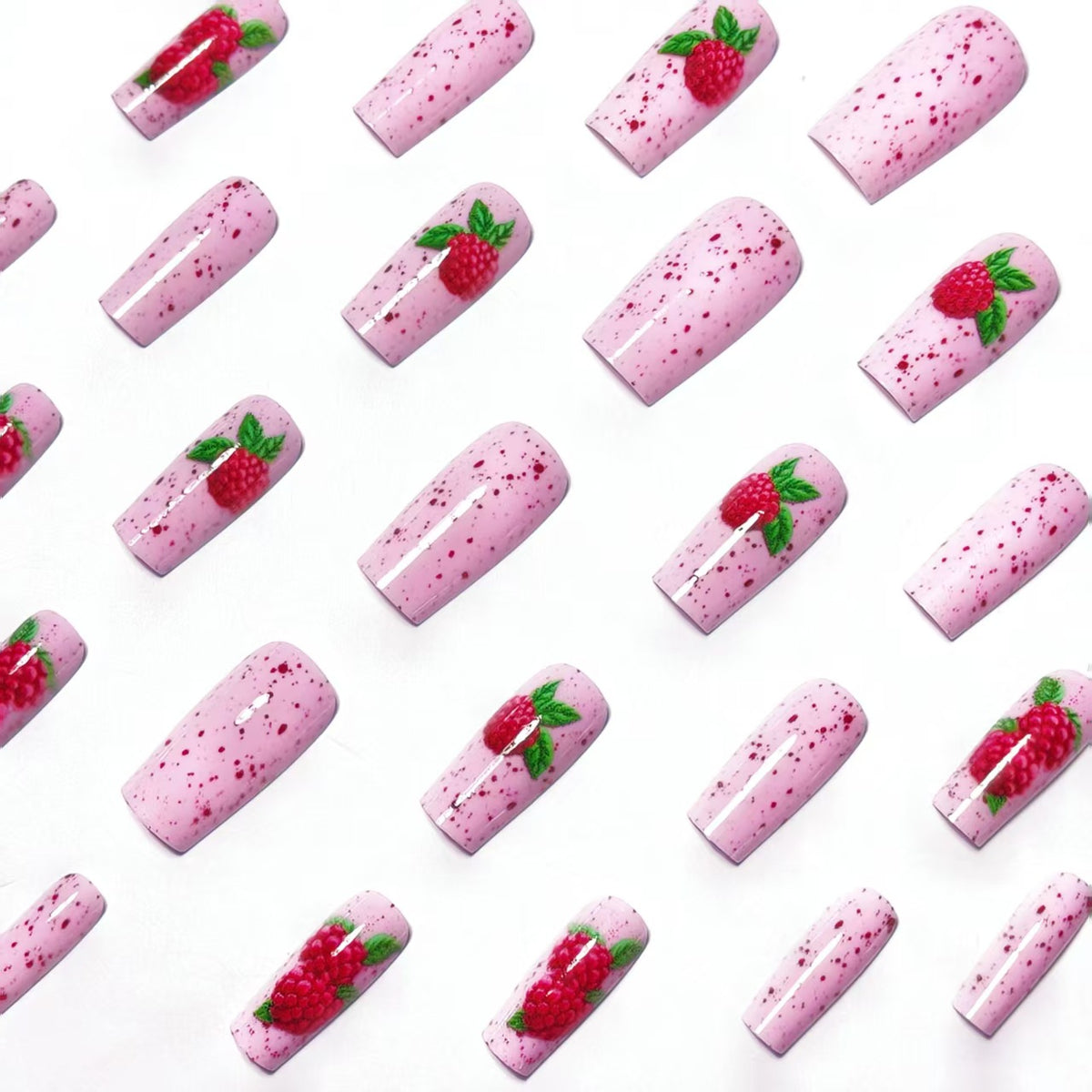 3D Raspberry Nail Art Acalora