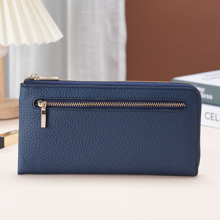 Premium Leather Zip Around Wallet