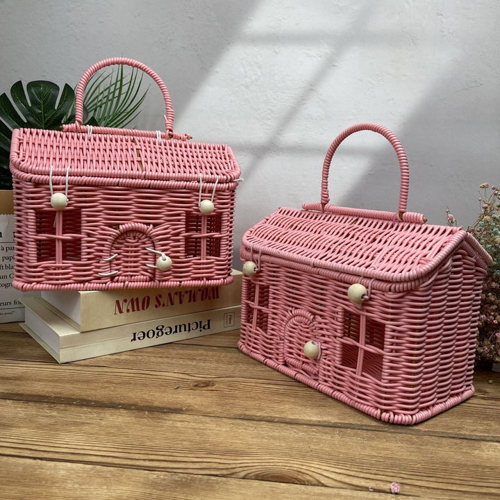 Women's stylish braided basket with rounded roof Kalsten