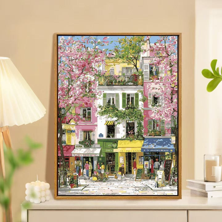Charming Springtime Market Landscape Wall Art Kalsten