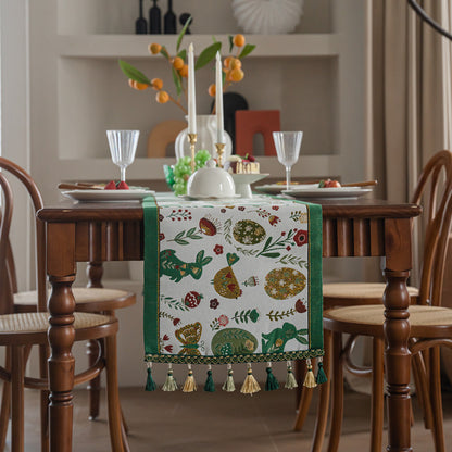 Decorative Tasseled Table Runner