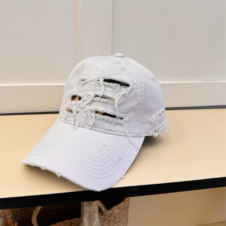 Men's Distressed Denim Baseball Cap Kalsten