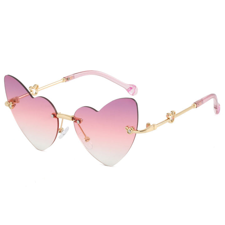 Women's Heart-Shaped Sunglasses with Embellished Frame Kalsten