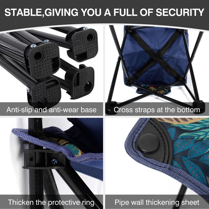 Women folding camping chair with backrest Kalsten