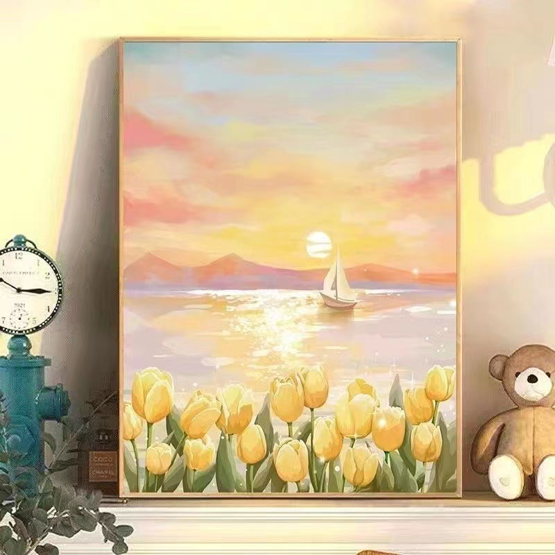 Floral Landscape Canvas Art Kalsten