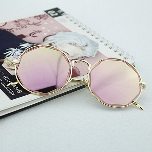 Women's Fashion Octagonal Sunglasses with Mirrored Lenses Kalsten