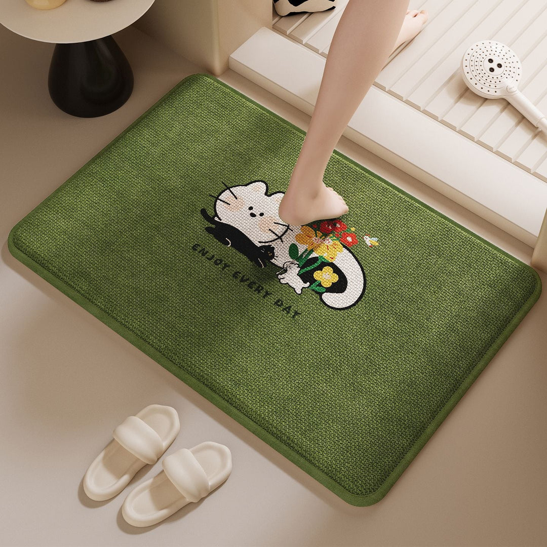 Fun Cat-Themed Bath Mat Kalsten