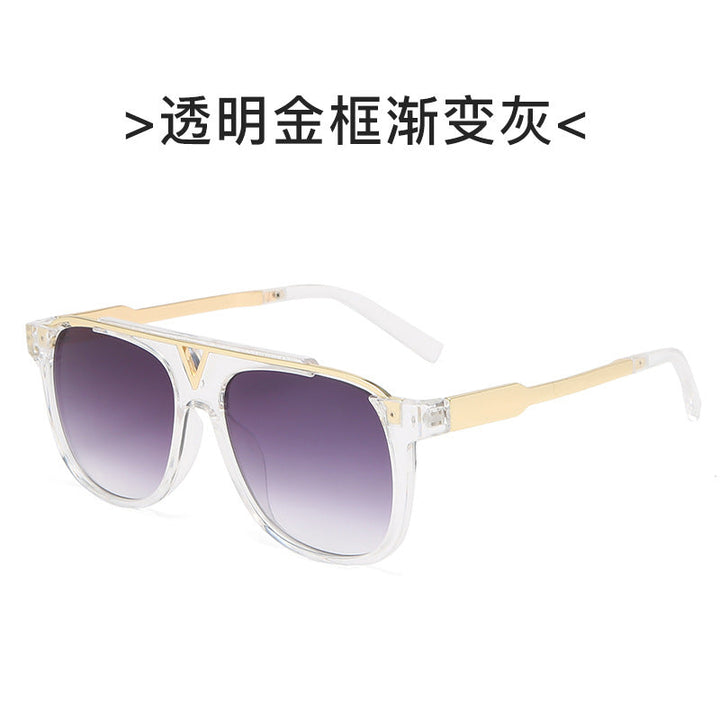 Women elegant oversized sunglasses with stylish transparent frame Kalsten