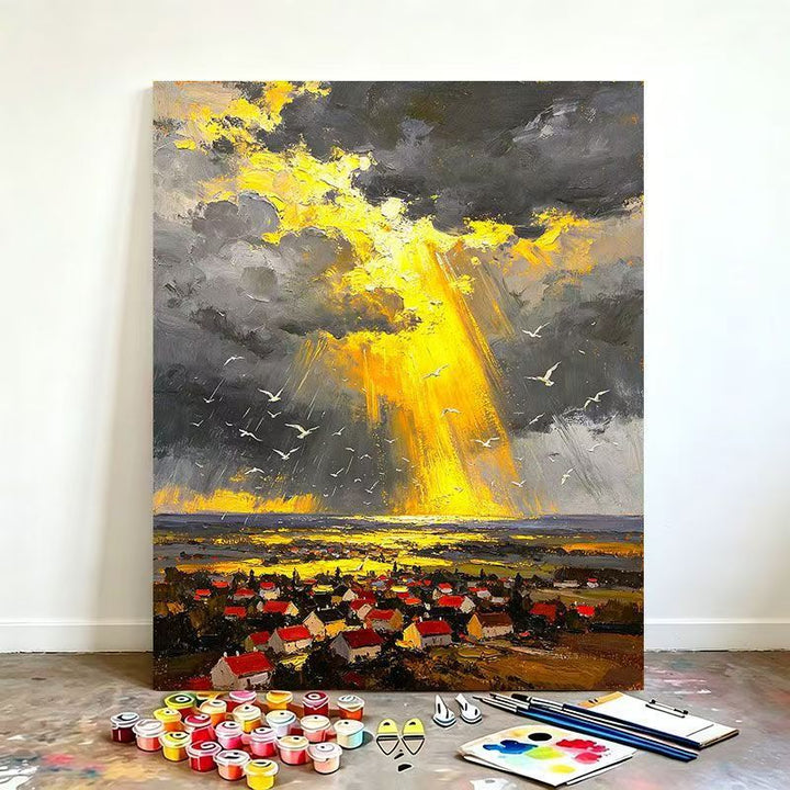 Scenic Rainbow Landscape Paint by Numbers Kit Kalsten