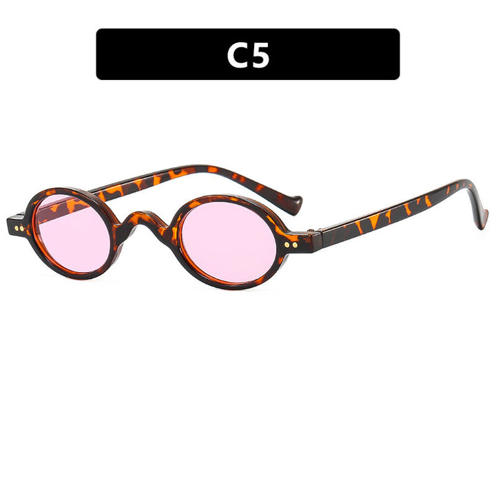 Women's round sunglasses with distinctive design and high-quality plastic frame Kalsten