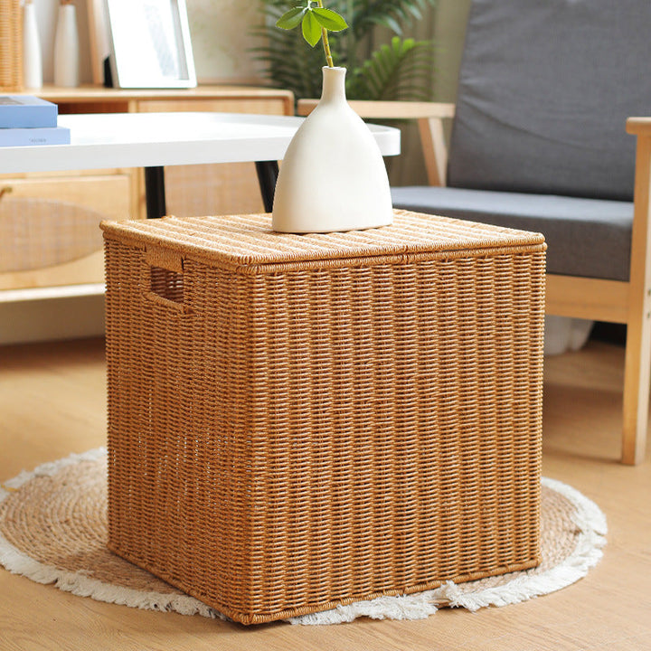 Handwoven Wicker Storage Cube Kalsten