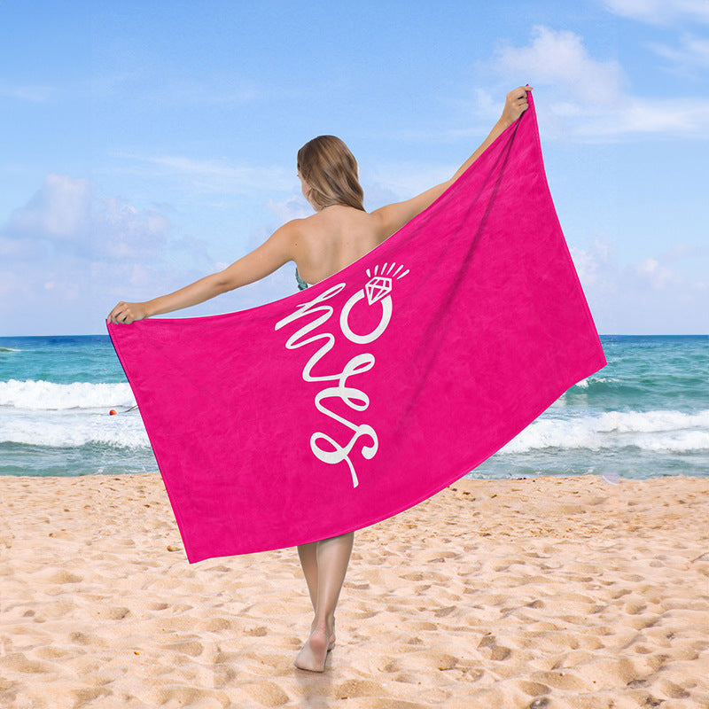 Beach towel with creative heart design Kalsten