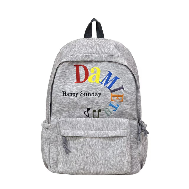 Colorful Embroidered Casual Backpack Kalsten